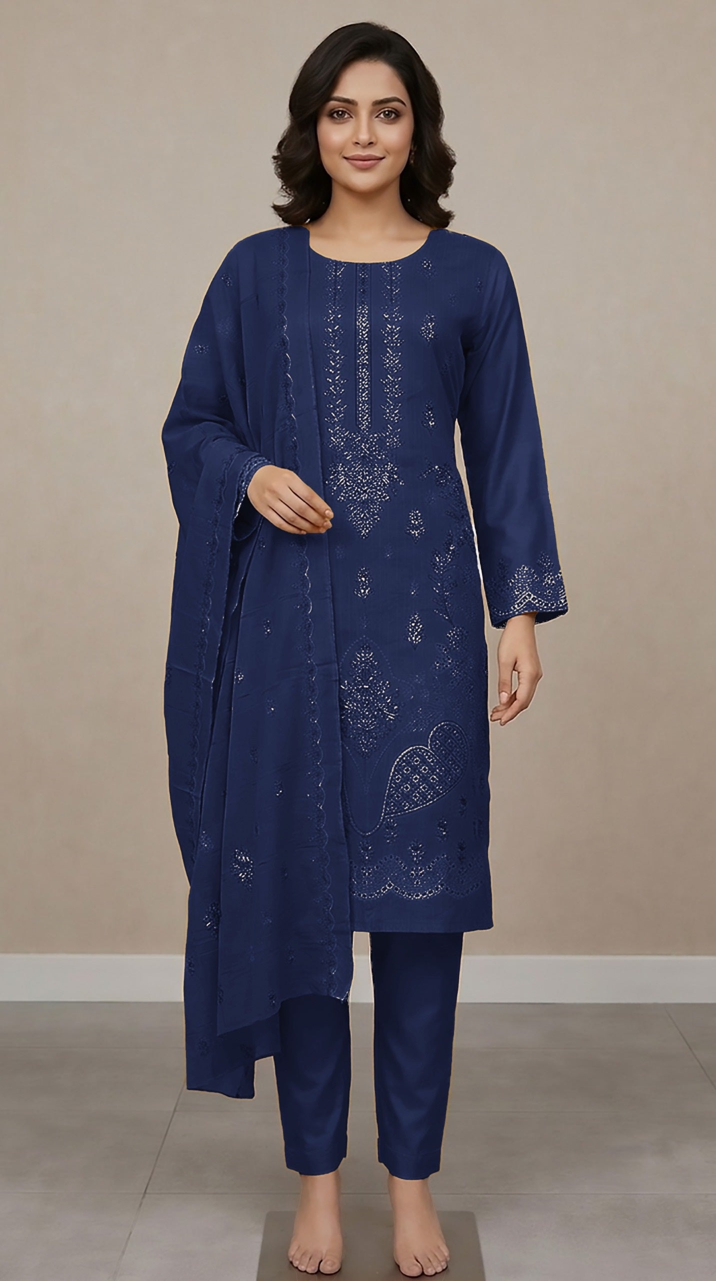 Maliha by Breeza Fashion – Embroidered 3PC Unstitched Lawn Suit