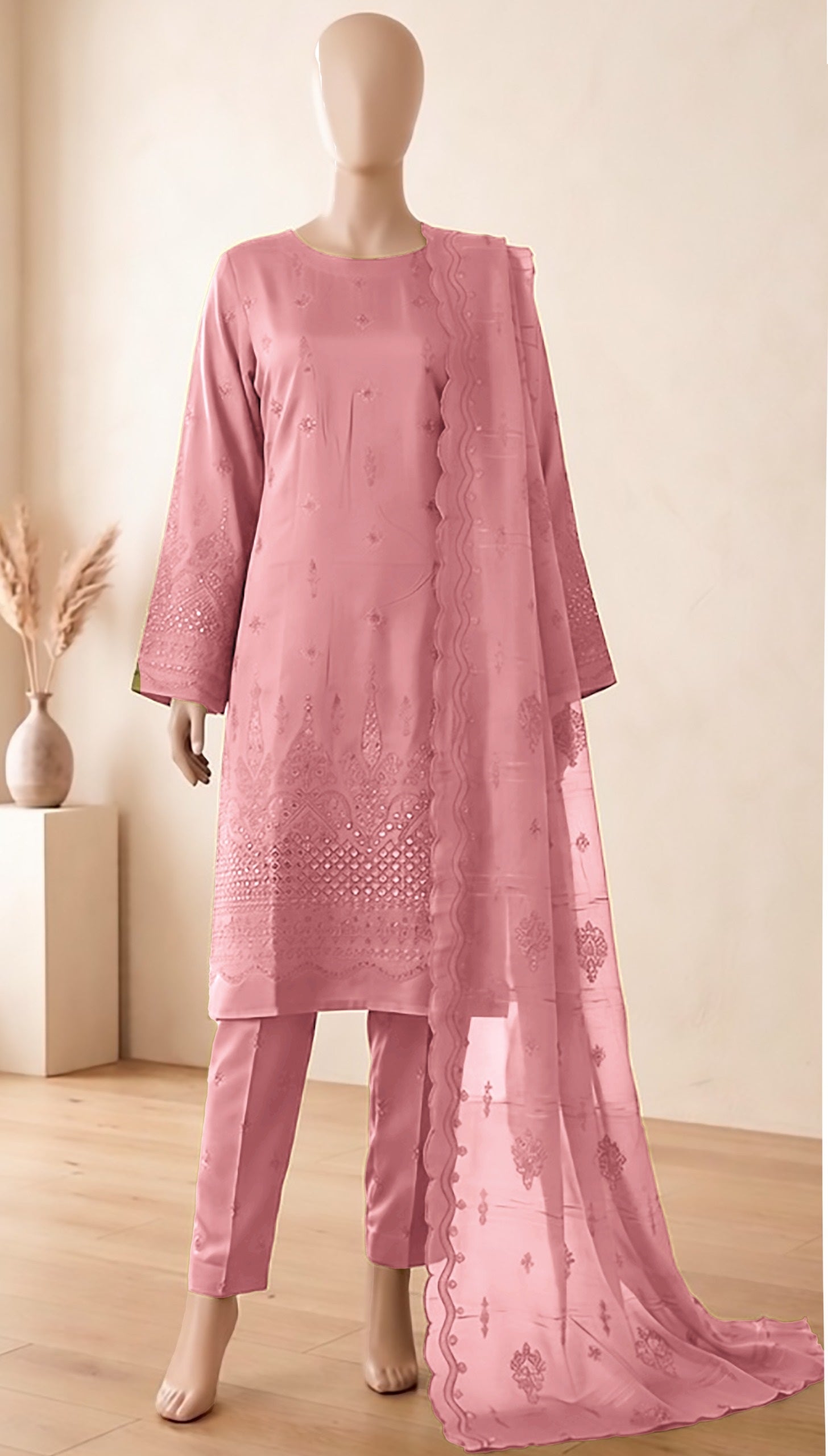 Sameena by Breeza Fashion – Embroidered 3PC Unstitched Lawn Suit