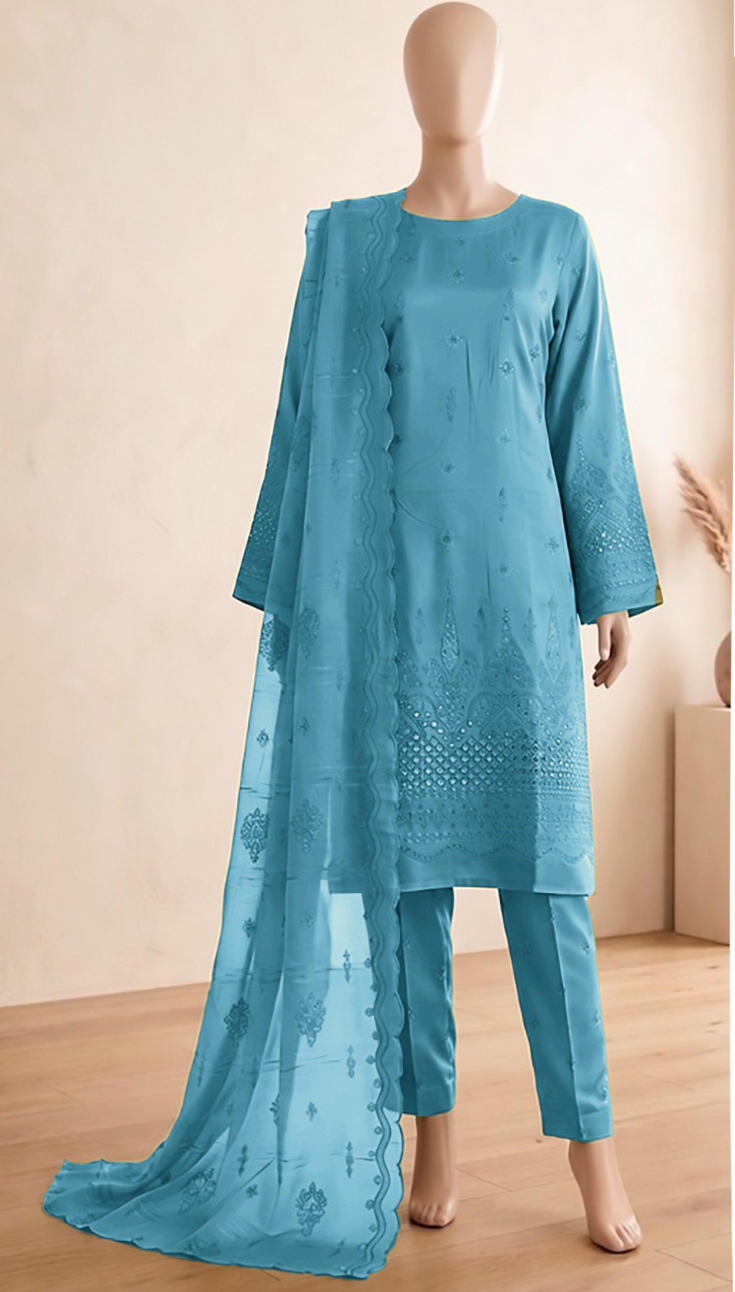 Sameena by Breeza Fashion – Embroidered 3PC Unstitched Lawn Suit