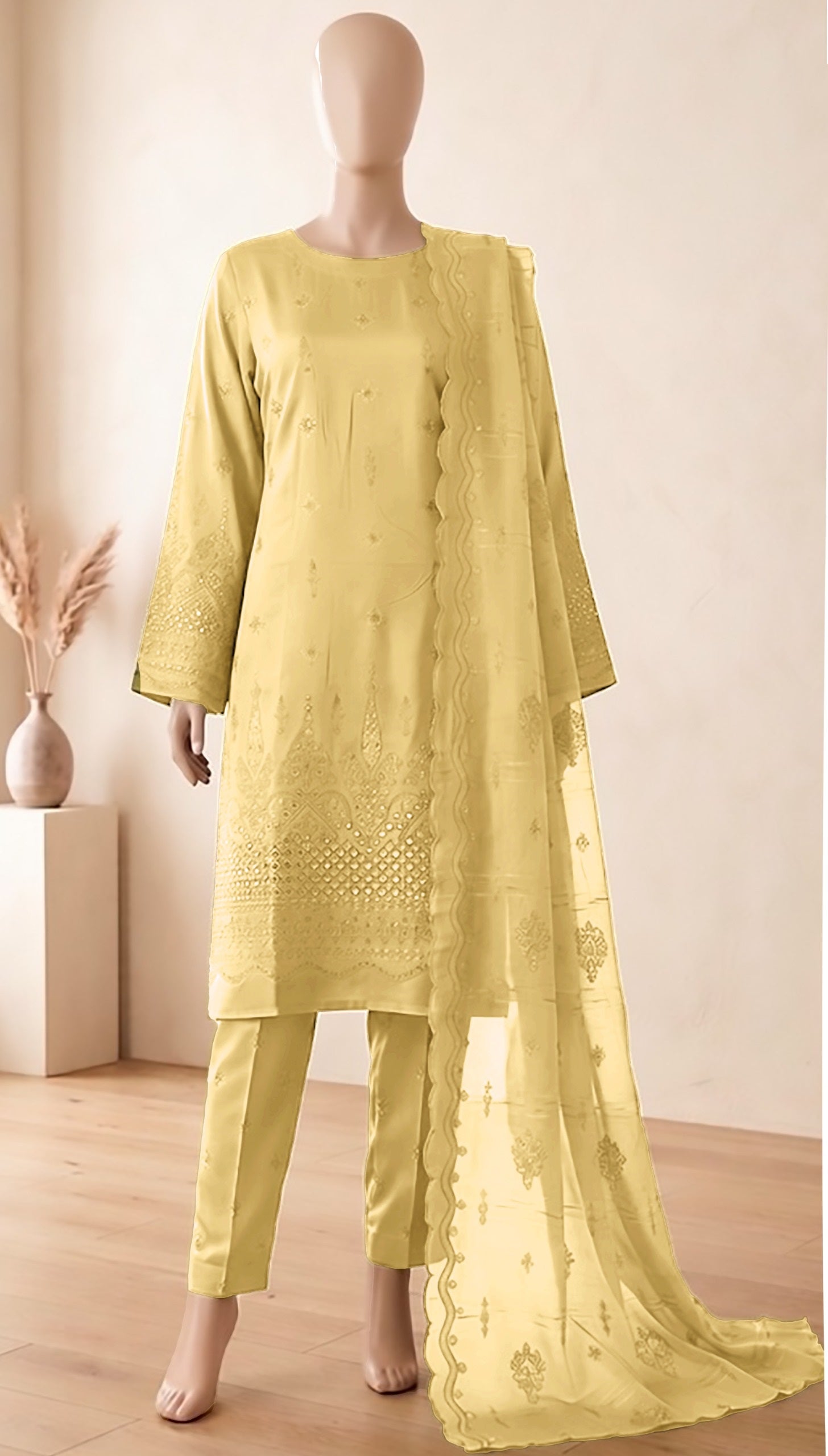 Sameena by Breeza Fashion – Embroidered 3PC Unstitched Lawn Suit