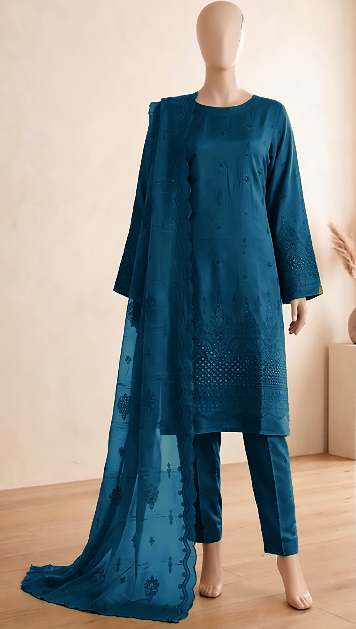 Sameena by Breeza Fashion – Embroidered 3PC Unstitched Lawn Suit