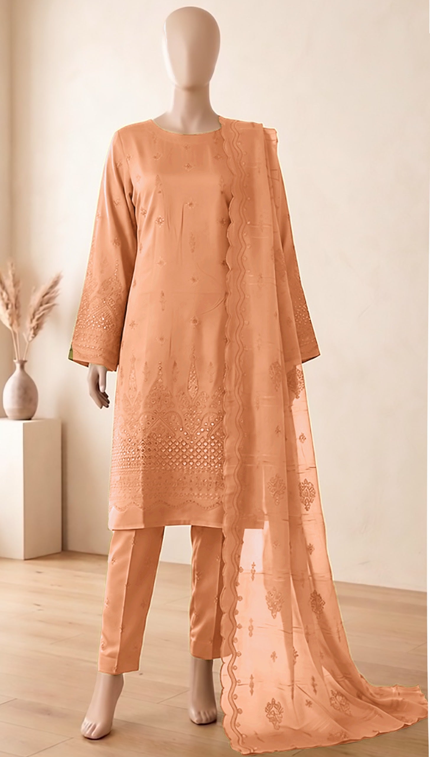 Sameena by Breeza Fashion – Embroidered 3PC Unstitched Lawn Suit