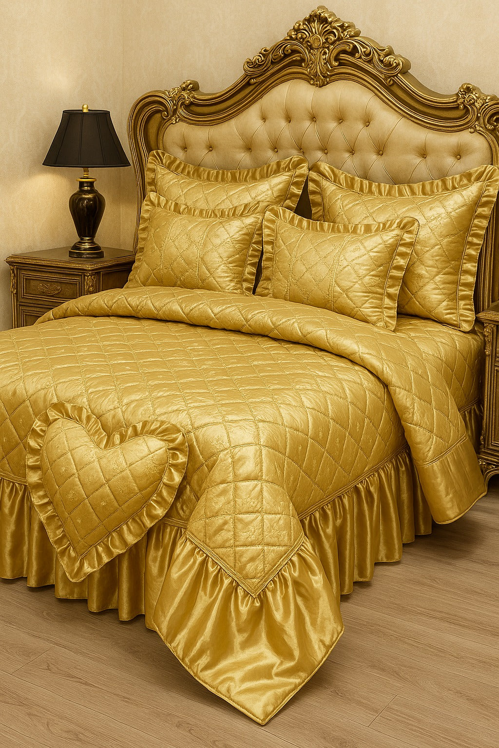 Bridal embroidered bedding set (9pcs set)