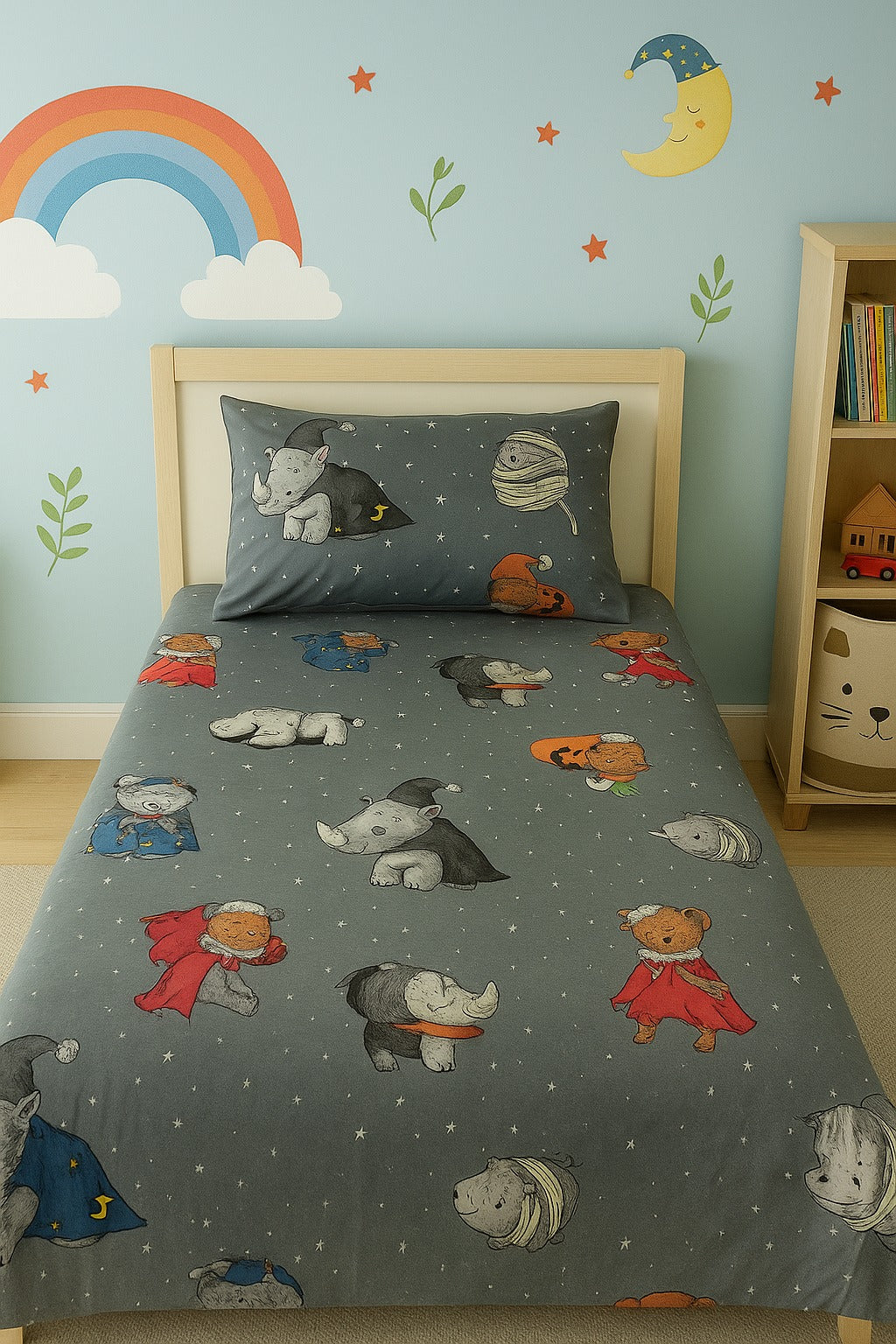 Single Bedsheet with Pillow Cover ( Export Quality )