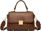 Black Textured Leather Handbag