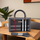 BURBERRY Check Box Hand Bag – Classic Elegance