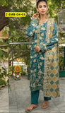 Zesh Cut Work Embroidered 3 Piece Unstitched Suit