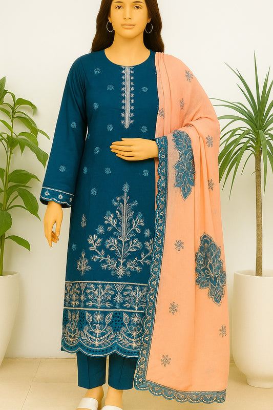 Rang e Haya - Unstitched 3-Piece Heavy Embroidered Lawn VOL-45
