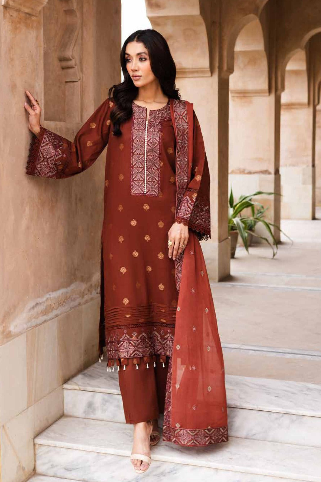 Saroj by Johra – Embroidered Chiffon Collection (3 Piece Unstitched)