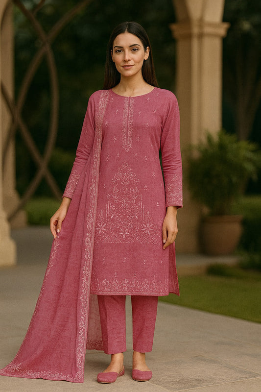 Wajiha By Bareeze Embroidery – Unstitched 3 Piece Suit