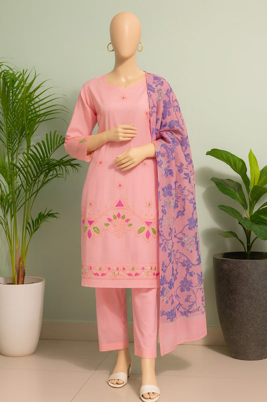 Mix Brand Embroidery Unstitched 3-Piece Suit