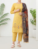 Mix Brand Embroidery Unstitched 3-Piece Suit