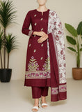 Mix Brand Embroidery Unstitched 3-Piece Suit