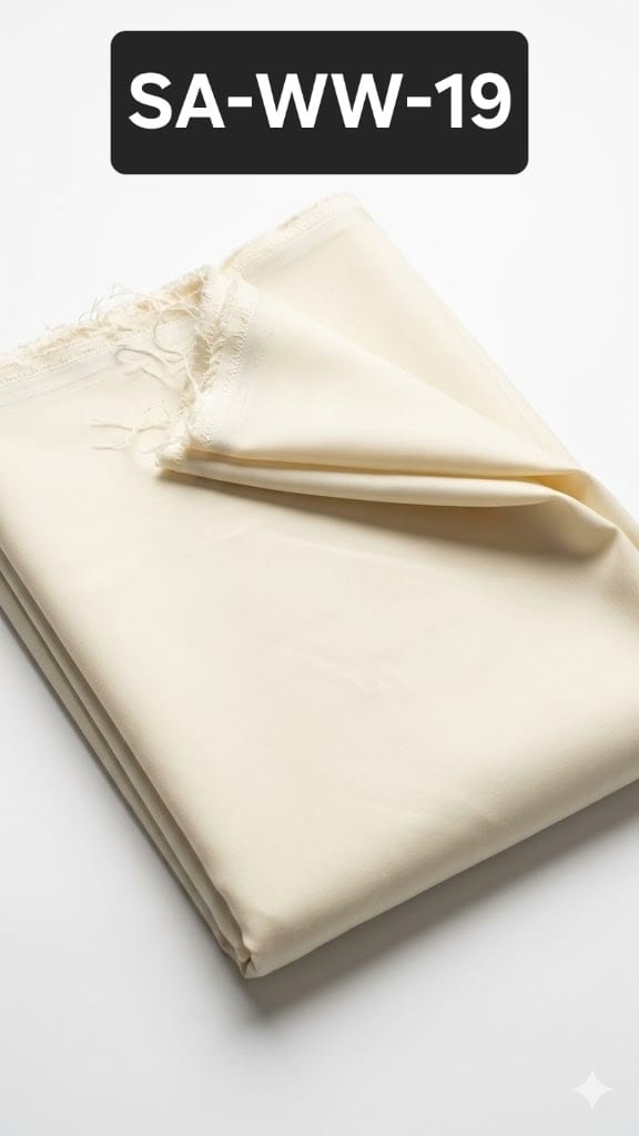 SAYA MEN'S Unstitched Premium Wash & Wear Suit (White)