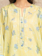 Edenrobe By Allure Unstitched Printed Lawn (vanila yellow)