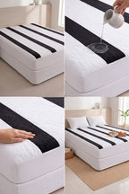 KBC Terry Water Proof Fitted Mattress Cover (White & Black)