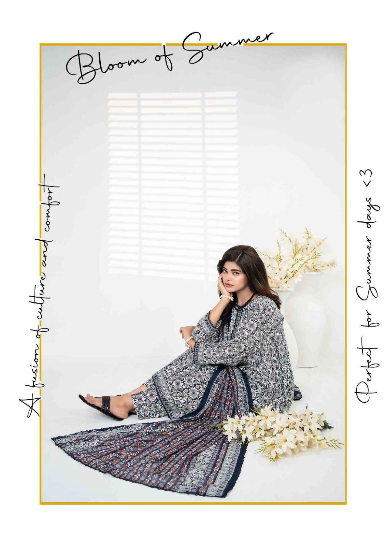 ZESH - Unstitched Same Print 3 Piece Lawn