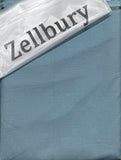Zellbury fabric swatch with a blue color swatch on top