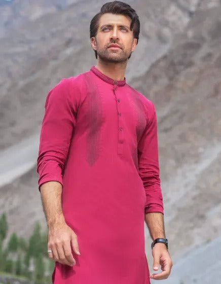 Short Length Semi-Formal Kurta With Embroidery On Both Sides