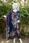 Aryana By KBC Fashion - 3PC Unstitched Printed Lawn Suit (Indigo)