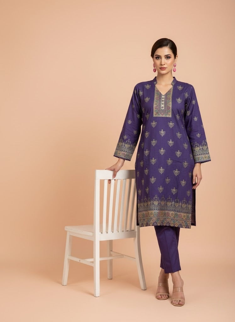 Alkaram - Stitched 2Piece Doria Lawn (Shirt-Trouser).