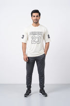 Fashion - Cemmery 23 Men’s Dry Fit Varsity T-Shirt (Cream)
