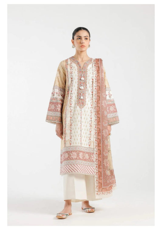 Ethnc 3-Piece Lawn Unstitched Suit