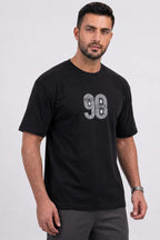 Never Give Up 90 - Men's Casual Crew Neck T-Shirt (Black)