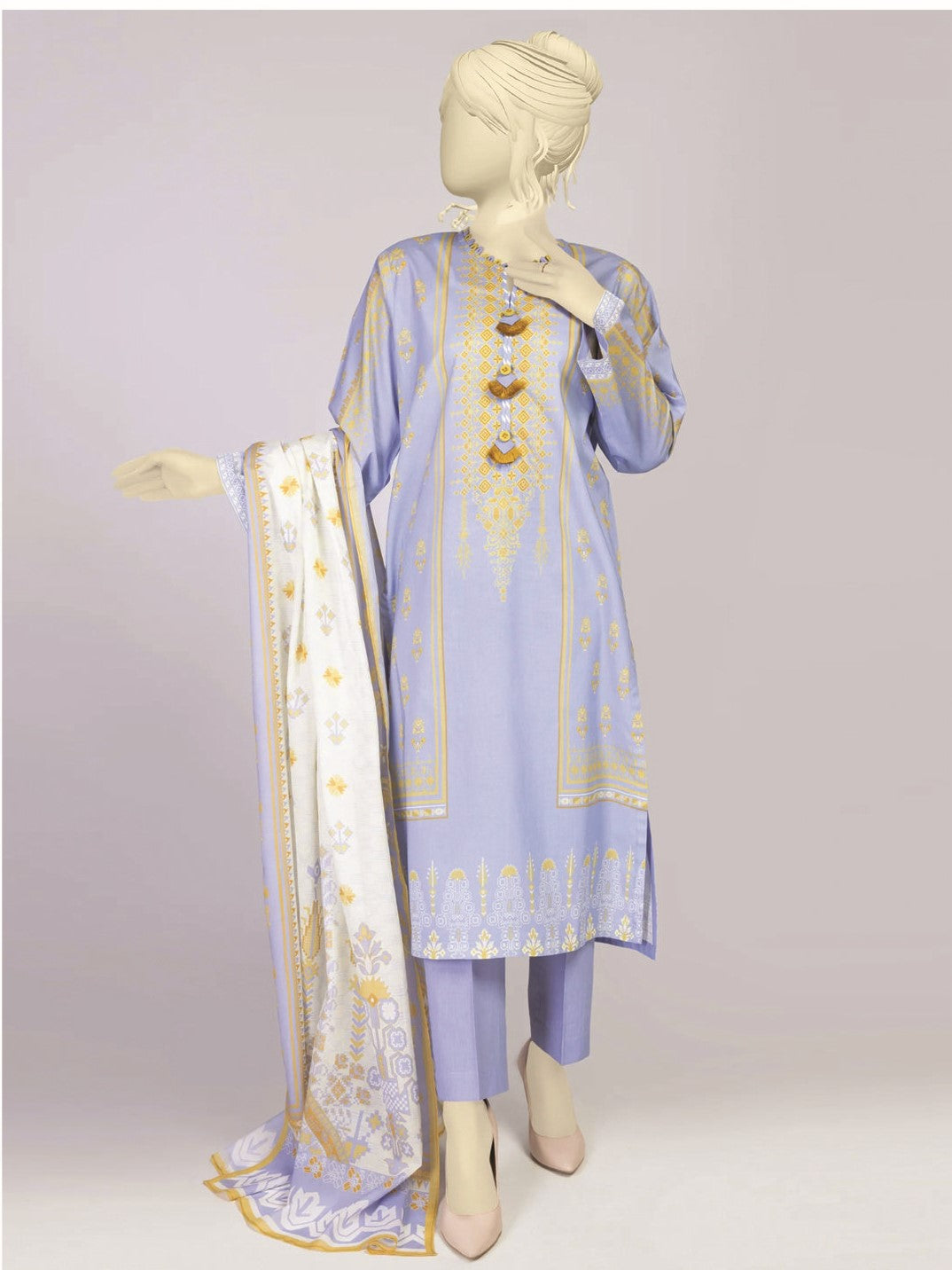 Mtj – 3 Piece Premium Lawn Unstitched Suit