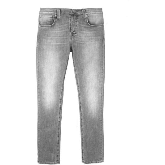 Men Charcoal Gray Classic Denim Jeans