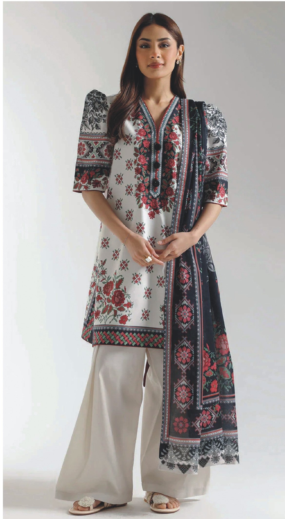 ETHNC Digital Printed Lawn 3 Piece Suit SS'26