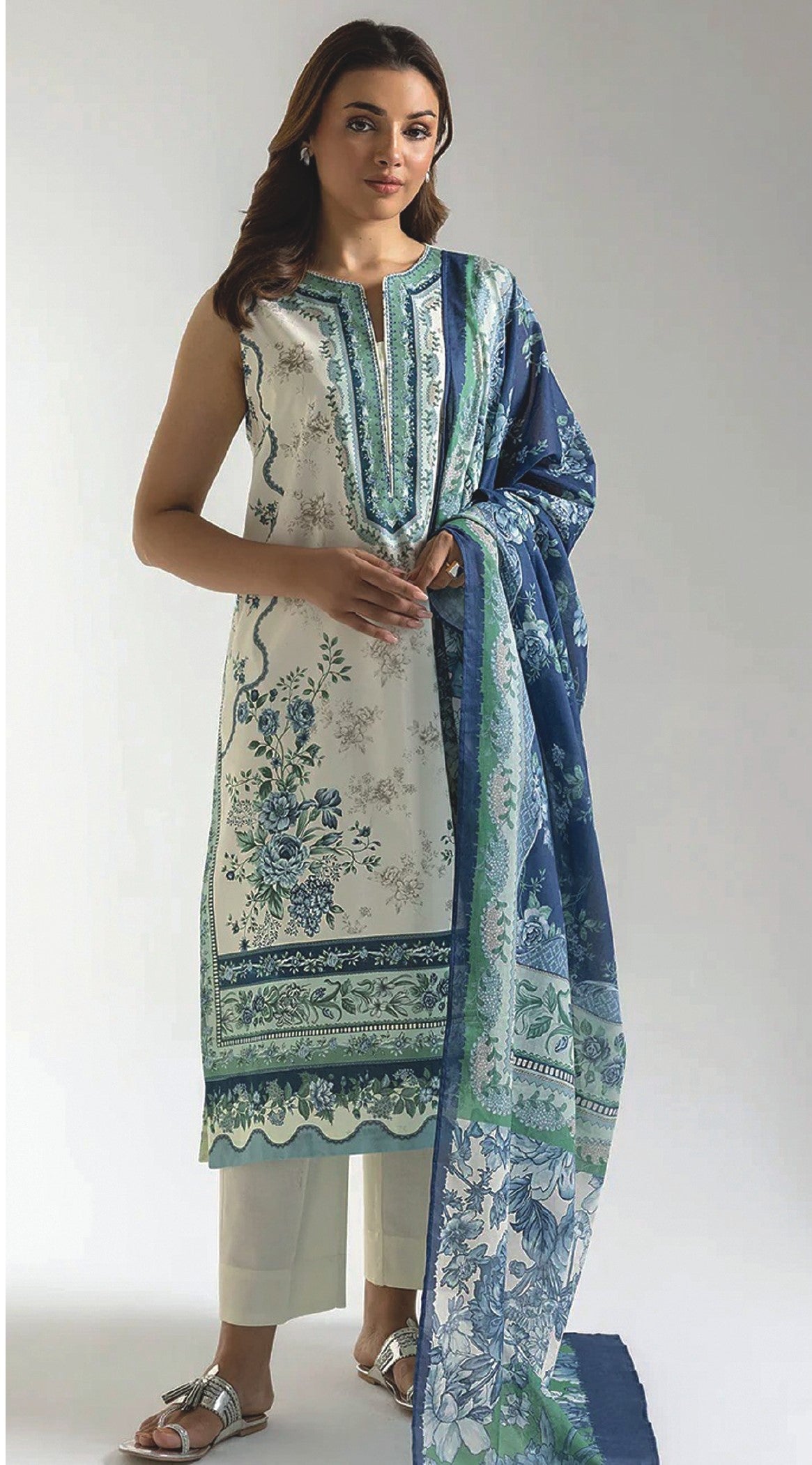 ETHNC Digital Printed Lawn 3 Piece Suit SS'26