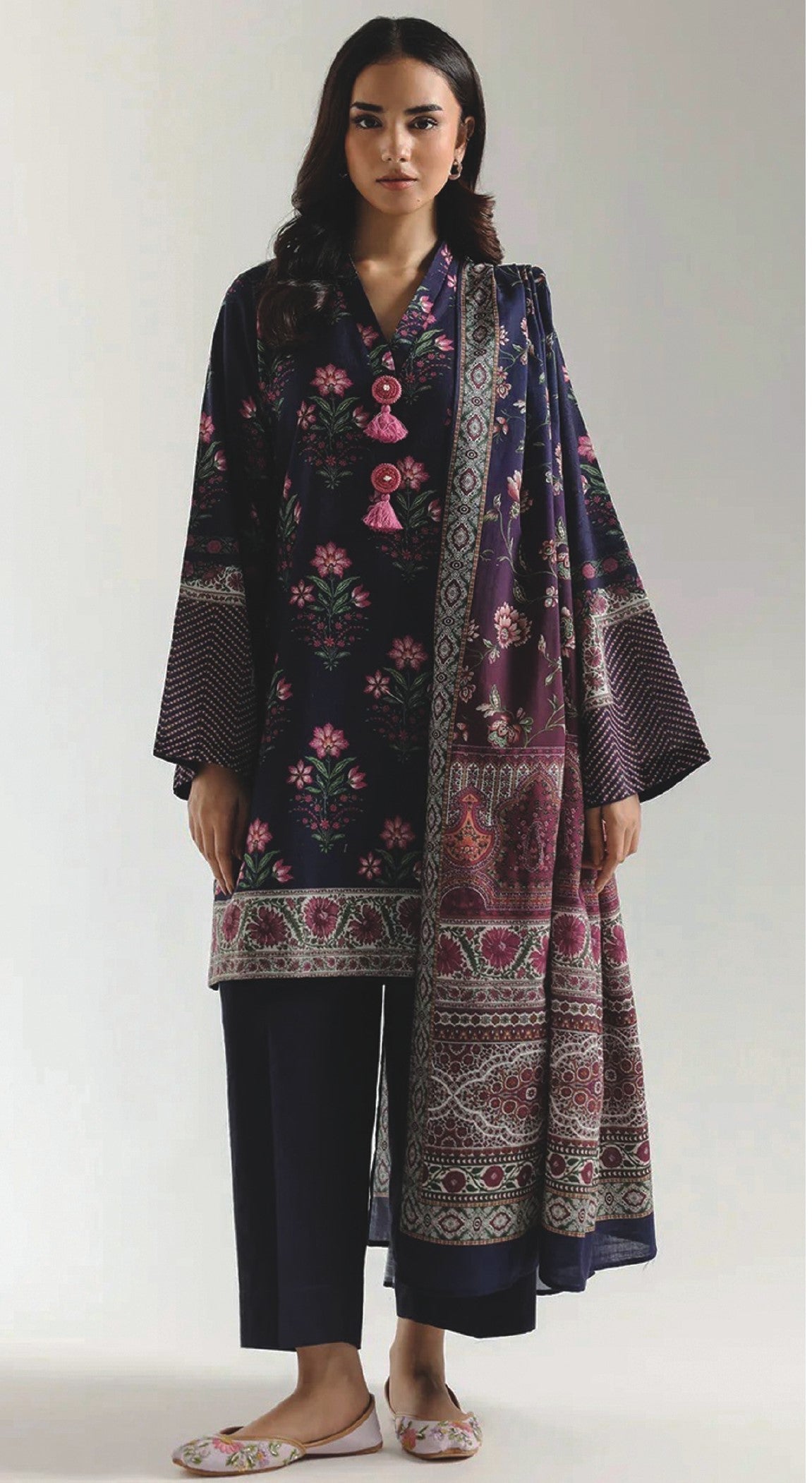 ETHNC Digital Printed Lawn 3 Piece Suit SS'26