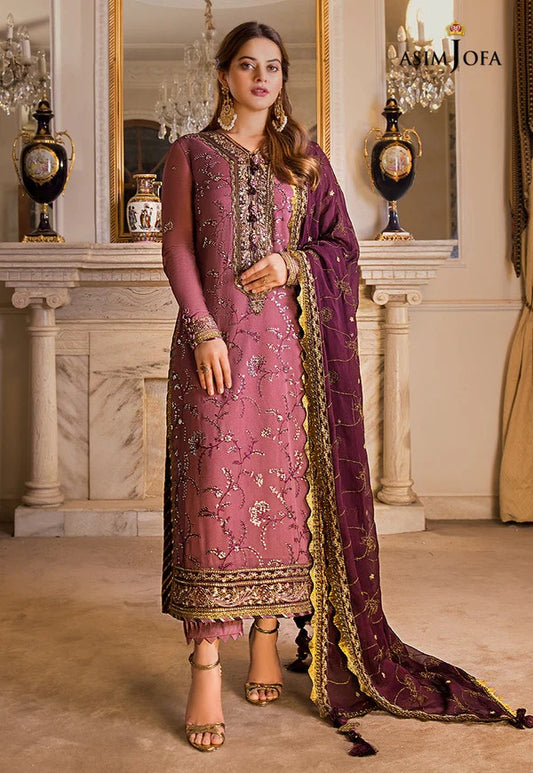 Asim Jofa Embroidered Chiffon 3-Piece Suit