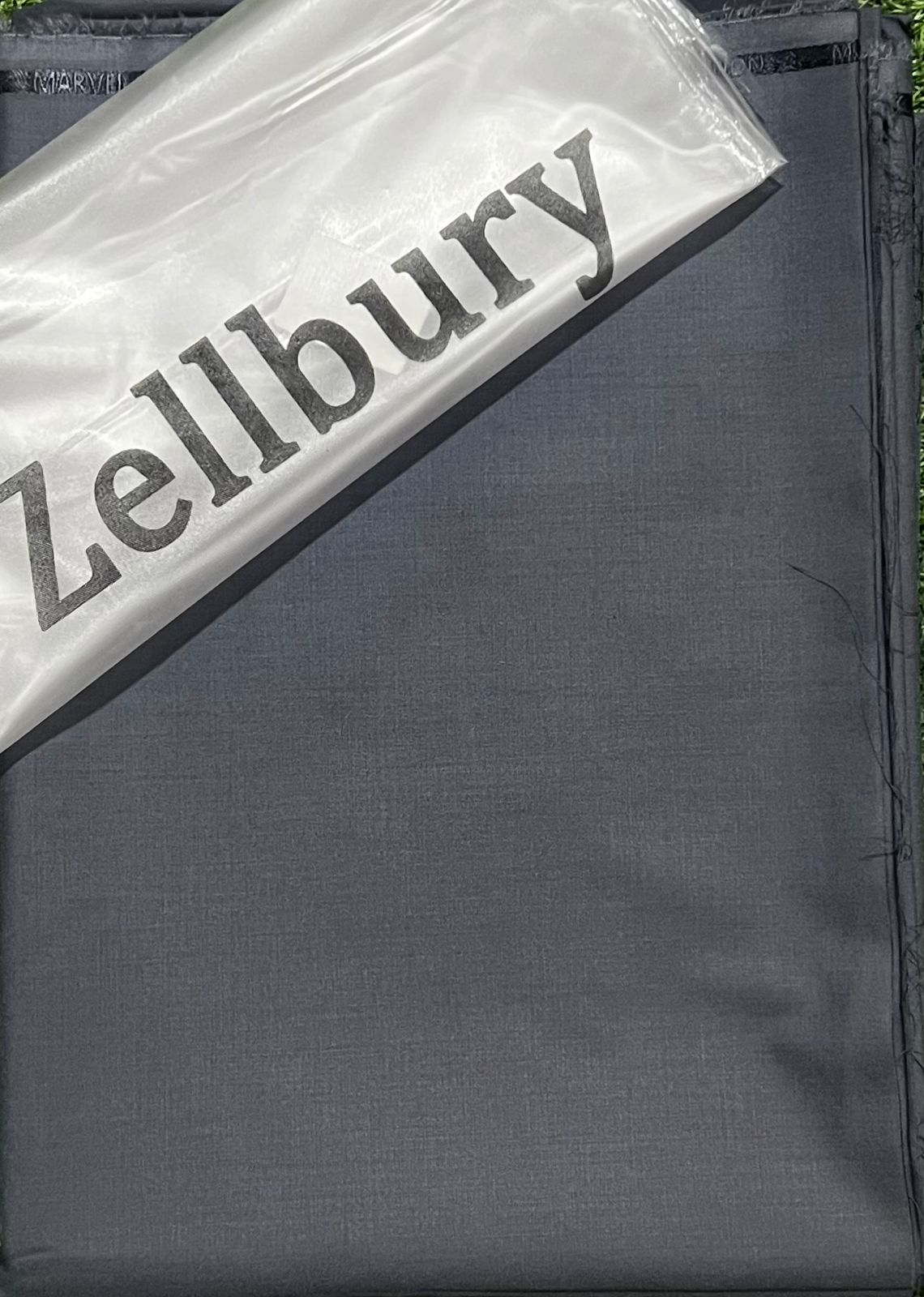 Zellbury product packaging with a gray background