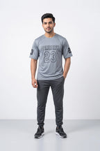 Fashion - Cemmery 23 Men’s Dry Fit Varsity T-Shirt (Grey)