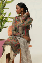 Mahya Sana Safinaz 3PC Unstitch Lawn. (light gray)