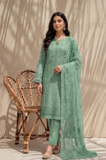 Grace by Breeza Fashion - 3PC Unstitched Embroidered Lawn Suit (Light Green)