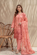 Halima by Breeza Fashion - 3PC Unstitched Embroidered Lawn Suit (Peach)