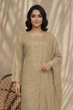 Maliha by Breeza Fashion - 3PC Unstitched Embroidered Lawn Suit (Light Gray)