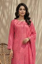 Maliha by Breeza Fashion - 3PC Unstitched Embroidered Lawn Suit (Pink)