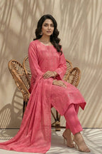 Maliha by Breeza Fashion - 3PC Unstitched Embroidered Lawn Suit (Pink)