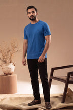 Polo Round Neck T-Shirt (Blue)