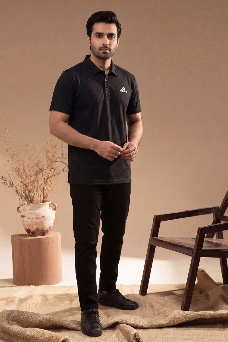 Imported Polo Adidas Shirt (Black)
