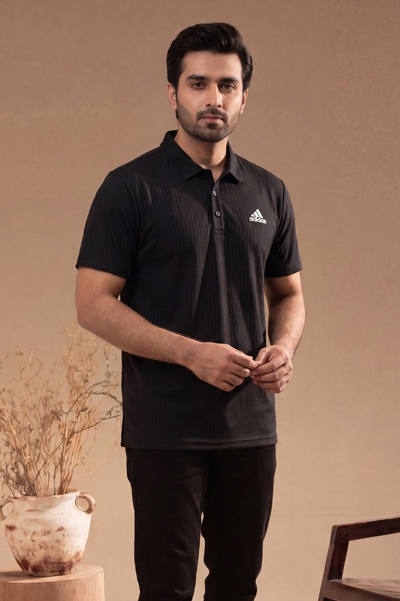 Imported Polo Adidas Shirt (Black)