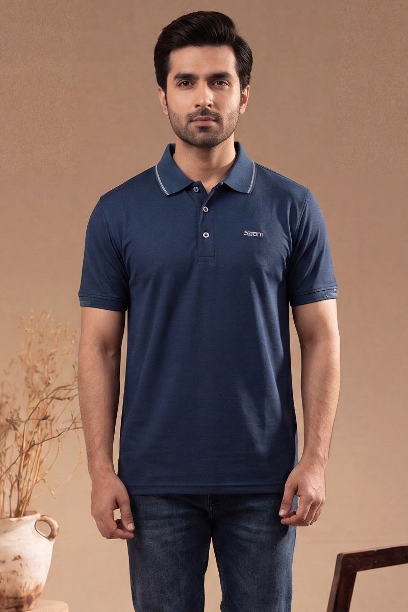 Men’s Premium Polo T-Shirt (Navy Blue)