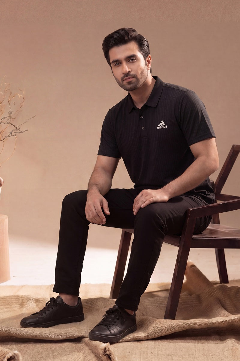 Imported Polo Adidas Shirt (Black)