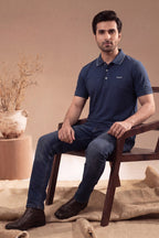 Men’s Premium Polo T-Shirt (Navy Blue)