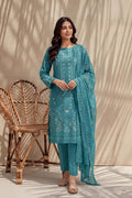 Parishey by Breeza Fashion - 3PC Unstitched Embroidered Lawn Suit (Sky Blue)