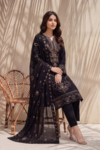 Rasam-o-Rivaj by Breeza Fashion - 3PC Unstitched Embroidered Lawn Suit (Black)